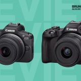 Câmeras Canon R100 e R50.